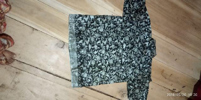 Baju Batik Couple Gamis Dilan Batik Bilda Modern Set Anak Muslim