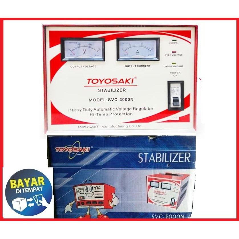 Toyosaki Satbilizer - Stabilizer Toyosaki 3000 Watt Bisa Kirim Gojek