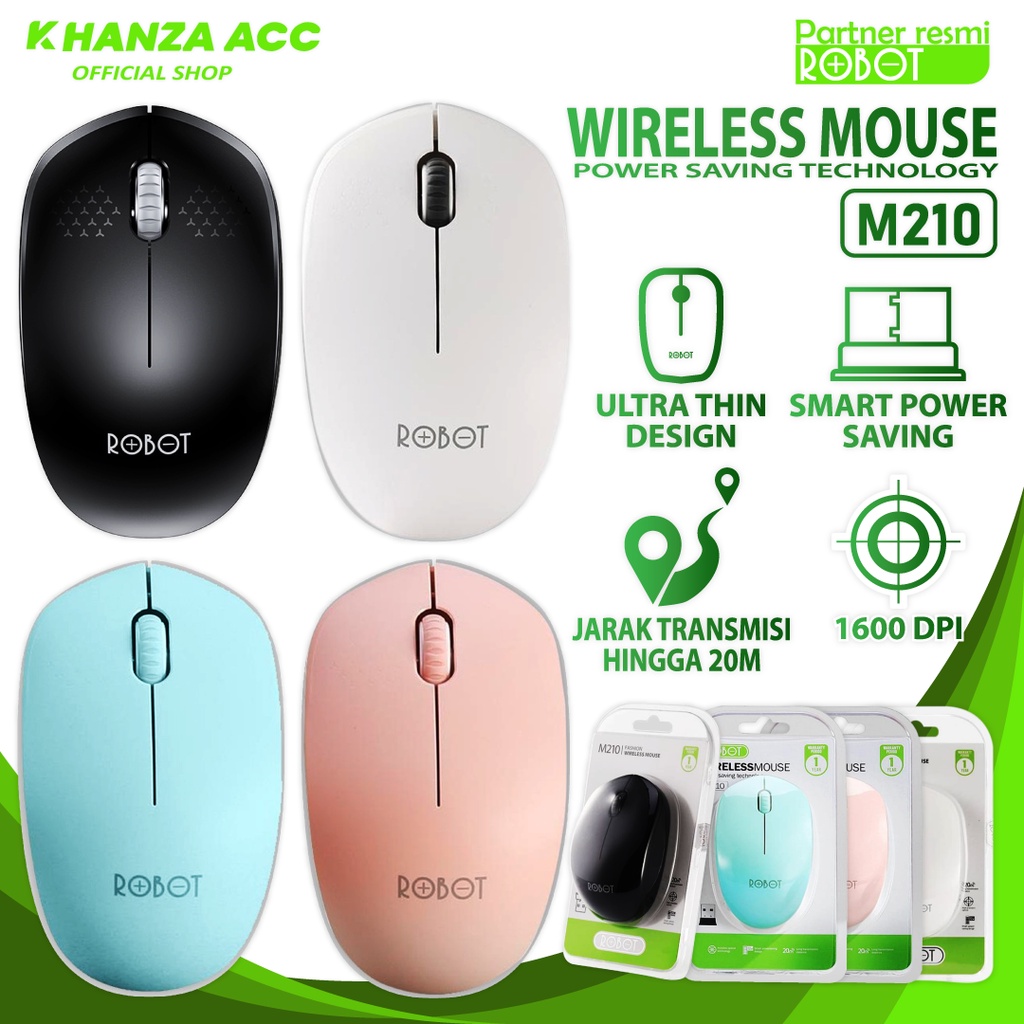 KHANZAACC ROBOT M210 2.4G WIRELESS OPTICAL MOUSE