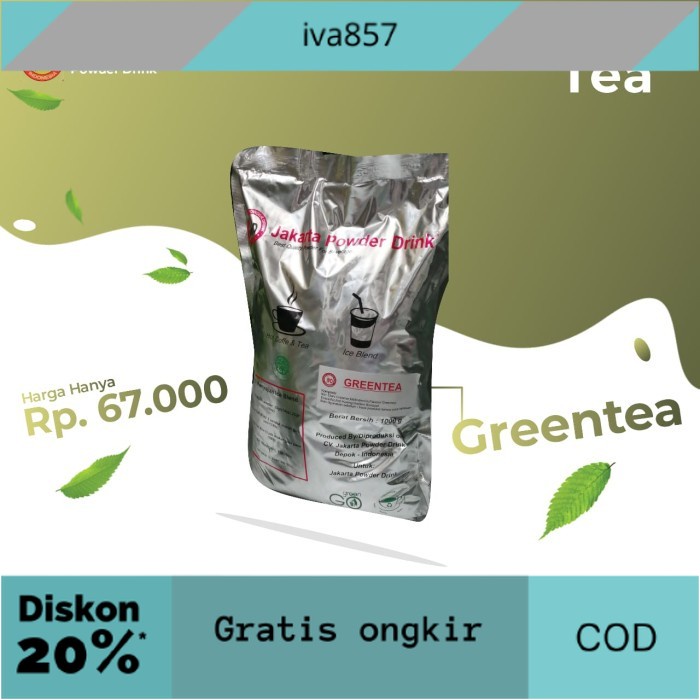 

PROMO Bubuk minuman Green Tea | JAKARTA POWDER DRINK GRATIS ONGKIR