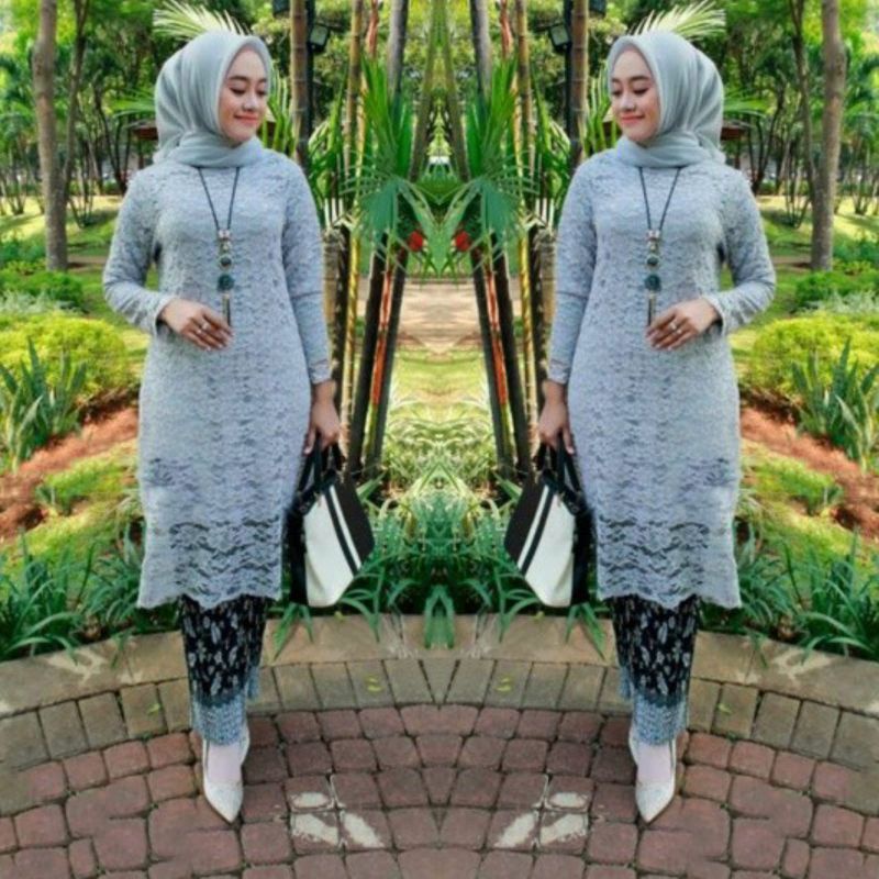 SETELAN KEBAYA / KEBAYA BRUKAT / KEBAYA MODERN / KEBAYA PUTIH-6