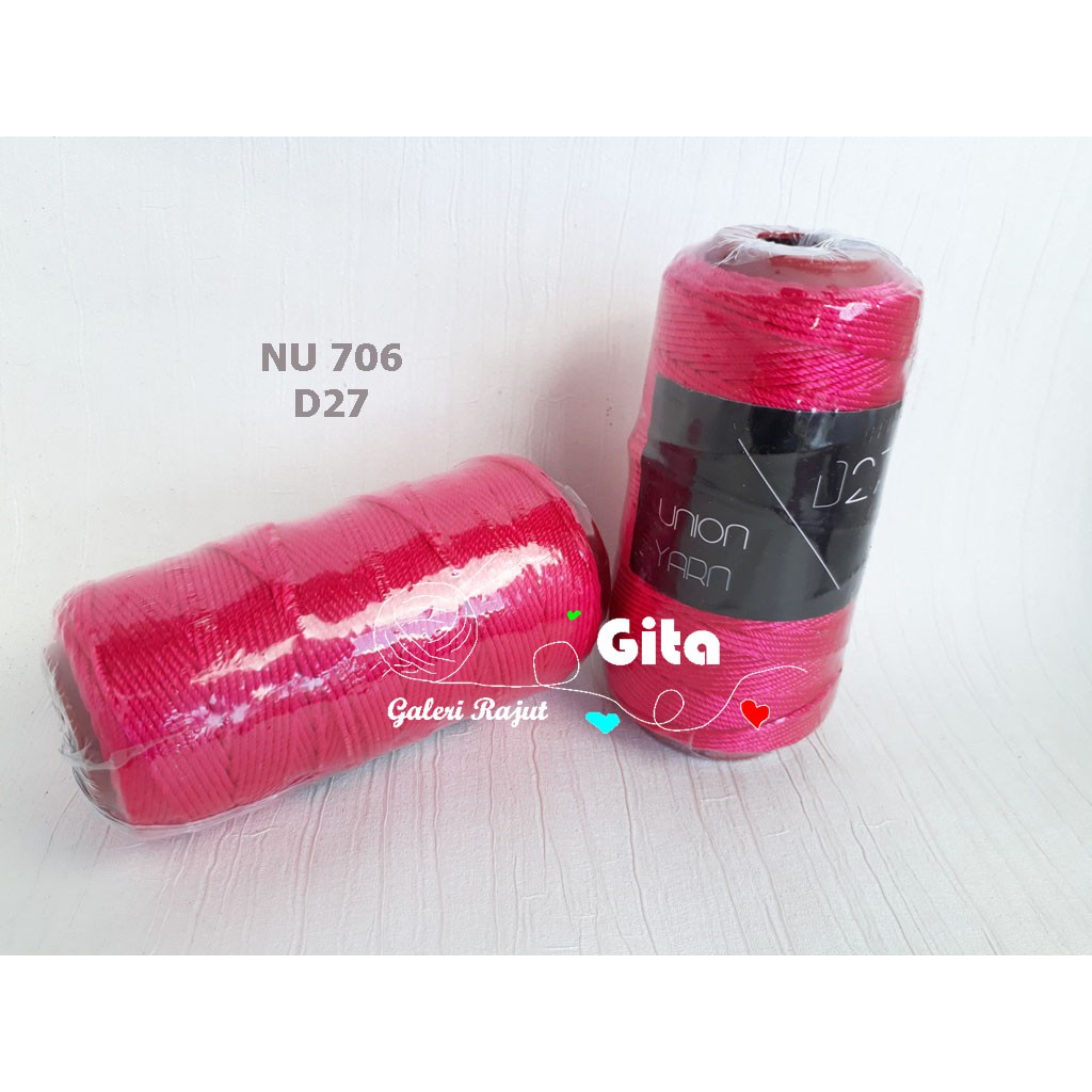 Benang Rajut Nylon Kilap Union Yarn No. 27