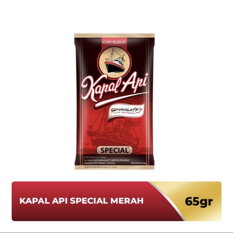 

Kopi Kapal Api Special Merah 60 gr per 1 PCS tanpa gula