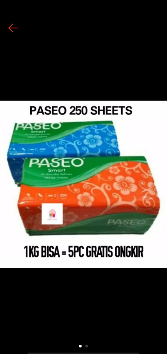 Tisu Tissue Paseo Smart 250 Sheets Murah