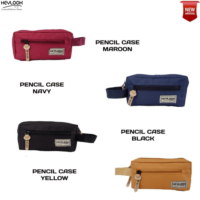 

TEMPAT PENSIL KOSTAK PENCIL CASE ALAT TULIS SEKOLAH ANAK ATK POUCH - Maroon