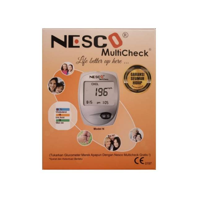 NESCO MULTI CHECK ALAT TES GULA DARAH KOLESTEROL ASAM URAT