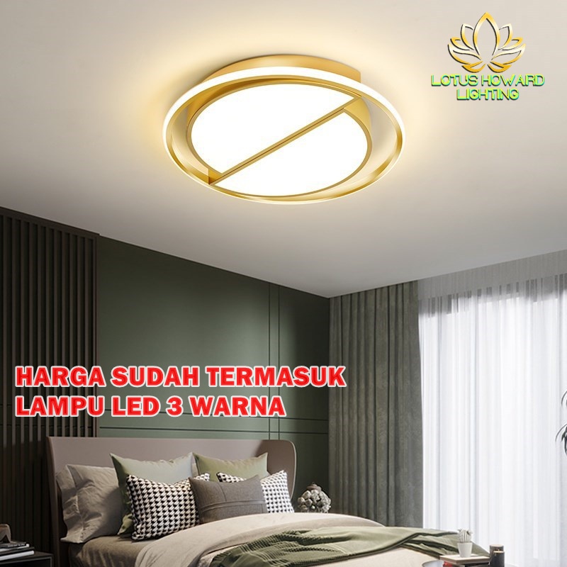 LAMPU PLAFON MINIMALIS MODERN  LED 3 WARNA MODEL XDY001 / LAMPU LED PLAFON MINIMALIS