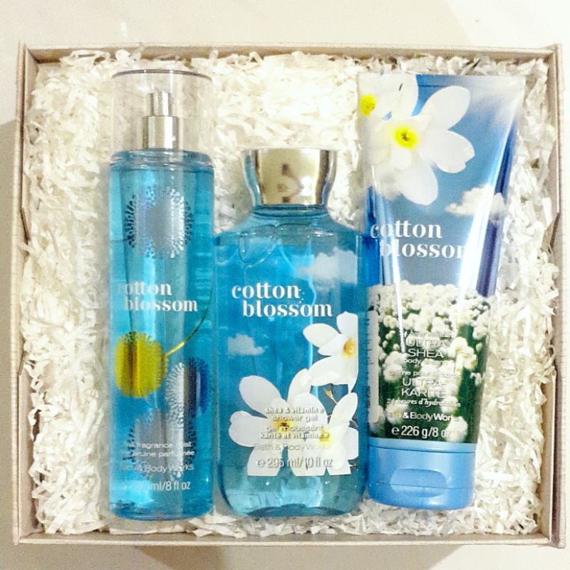 BBW COTTON BLOSSOM GIFT SET PAKET BATH &amp; BODY WORKS