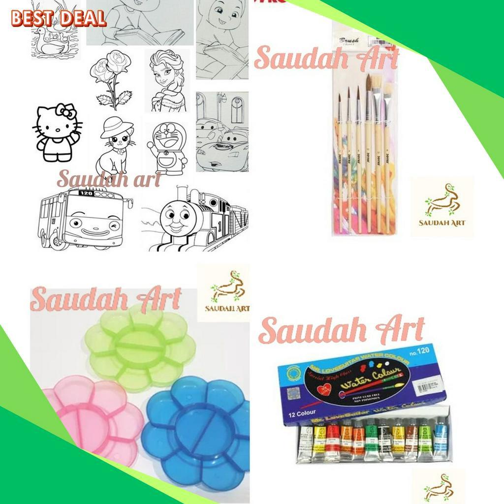

FANTASTIS Paket kanvas Lukis Sketsa 2x2 kanvas sketsapaletkuascat air
