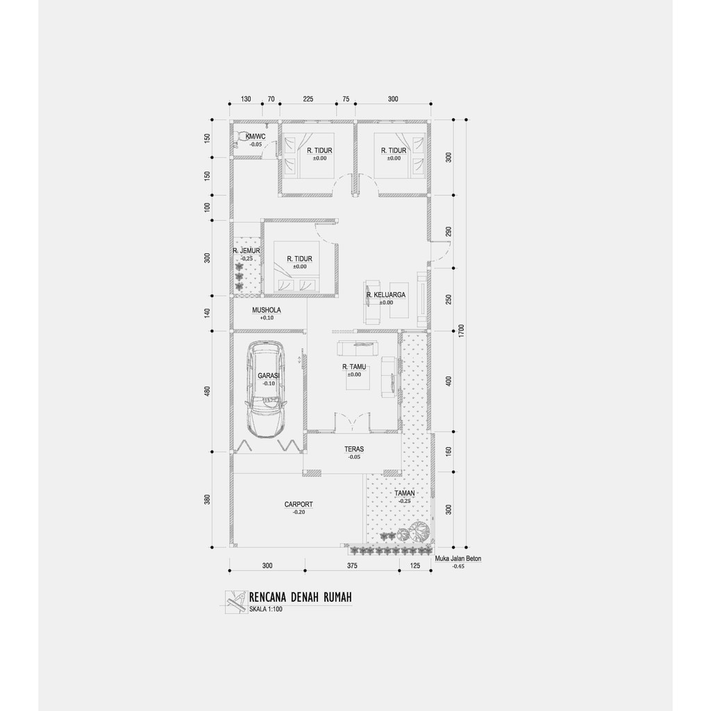 Jual Desain Rumah Minimalis Modern 1 Lantai Lahan 8 X 17 Indonesia Shopee Indonesia