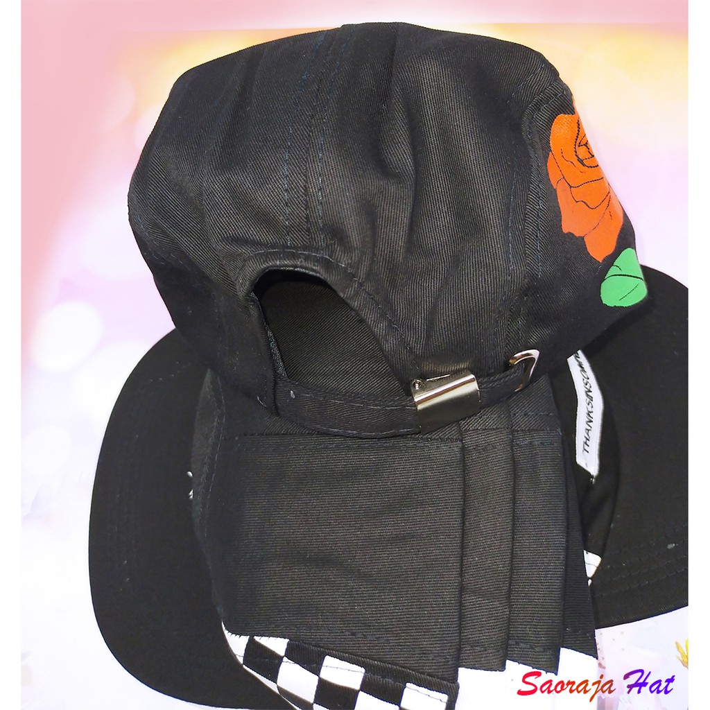 TOPI 5 PANEL BORDIR | BAHAN RAFFEL | CAKOP