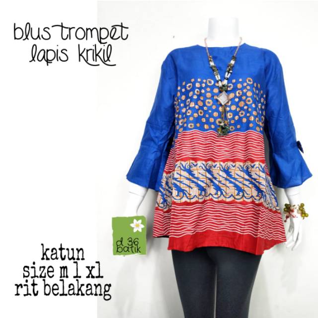 Blus lapis terompet kerikil