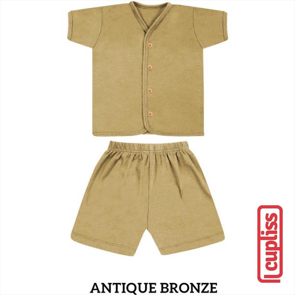 Antique Bronze Palmerhaus Button Tee Short Sleeve Baju Bayi