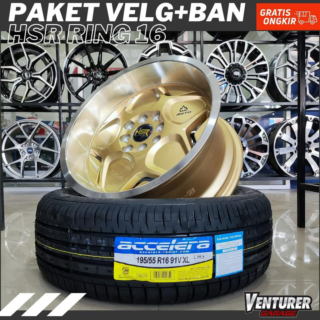 PAKET VELG CELONG PLUS BAN RING 16 UNTUK JAZZ AVANZA XENIA YARIS LIVINA  DLL HSR WHEEL MYTH 04