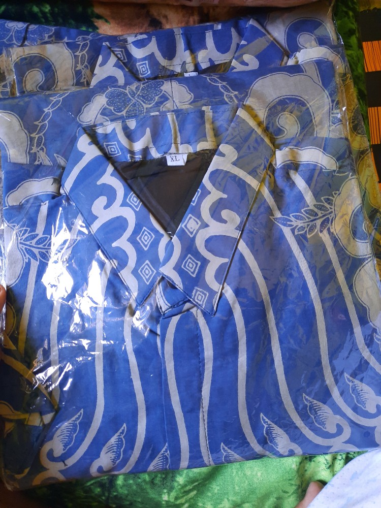 Kamandanu Blue Kemeja Batik Pria Full Furing Bahan Katun Primisima