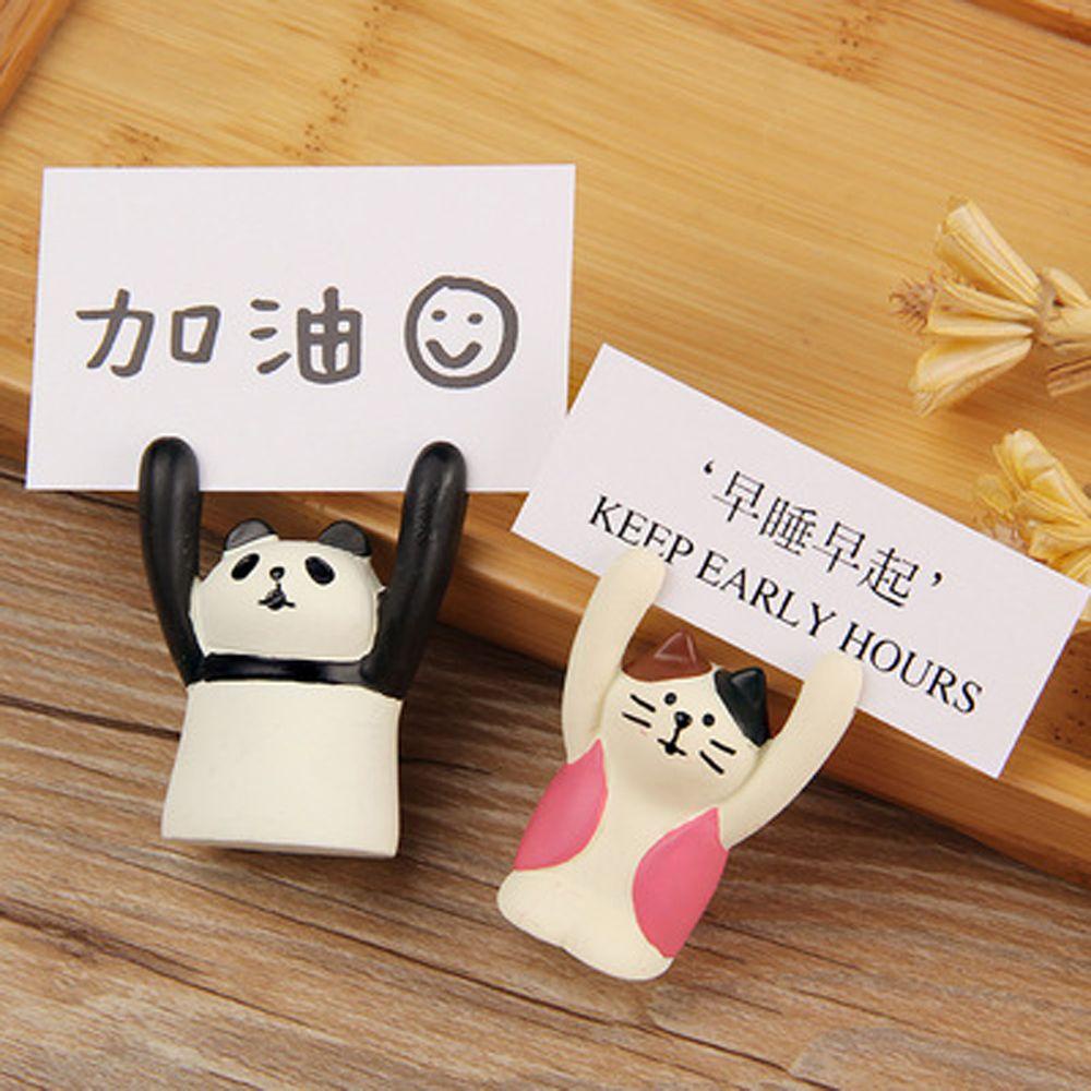 Lanfy Memo Holder Lucu Indah Gambar Klip Kodok Panda Babi Card Holder