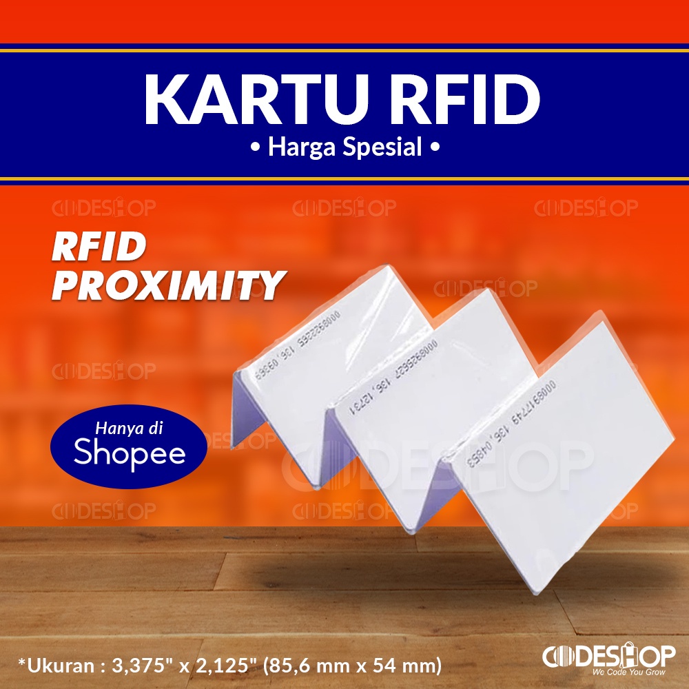 Kartu RFID Putih Polos 125 KHz (Proximity)