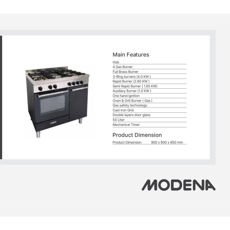 MODENA FREESTANDING KOMPOR MUSEO - FC 2940 LV