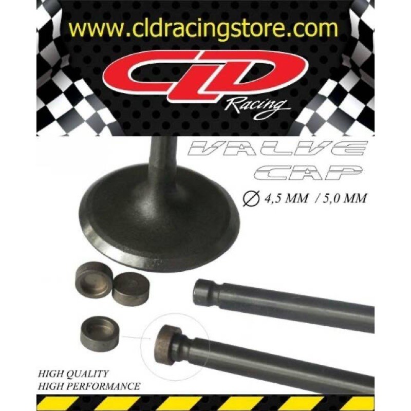 SHIM SIM TOPI KLEP CLD RACING untuk klep batang btg 4,5 dan 5 mm sepasang anti jeber