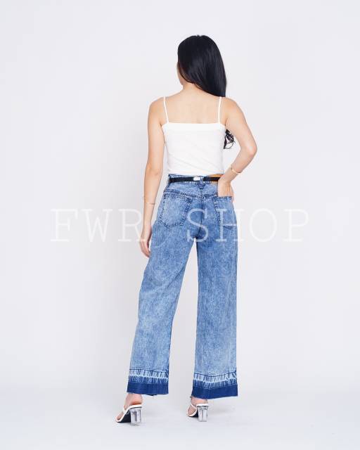 FWR - Celana Kulot Boyfriend Jeans Wanita Kirei