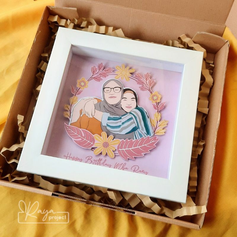 

Custom illustration pop up 20x20 FRAME + KACA | Custom giftbox