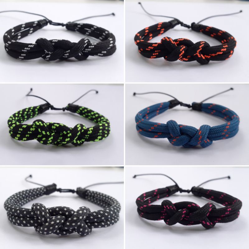 Gelang Pria Gelang Wanita Gelang Tali Gelang Infinity Prusik Paracord