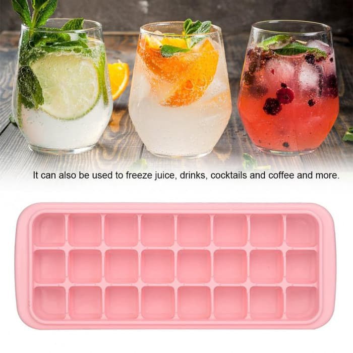 Cetakan Es Batu + Penutup 24 Kotak Ice Cube Tray