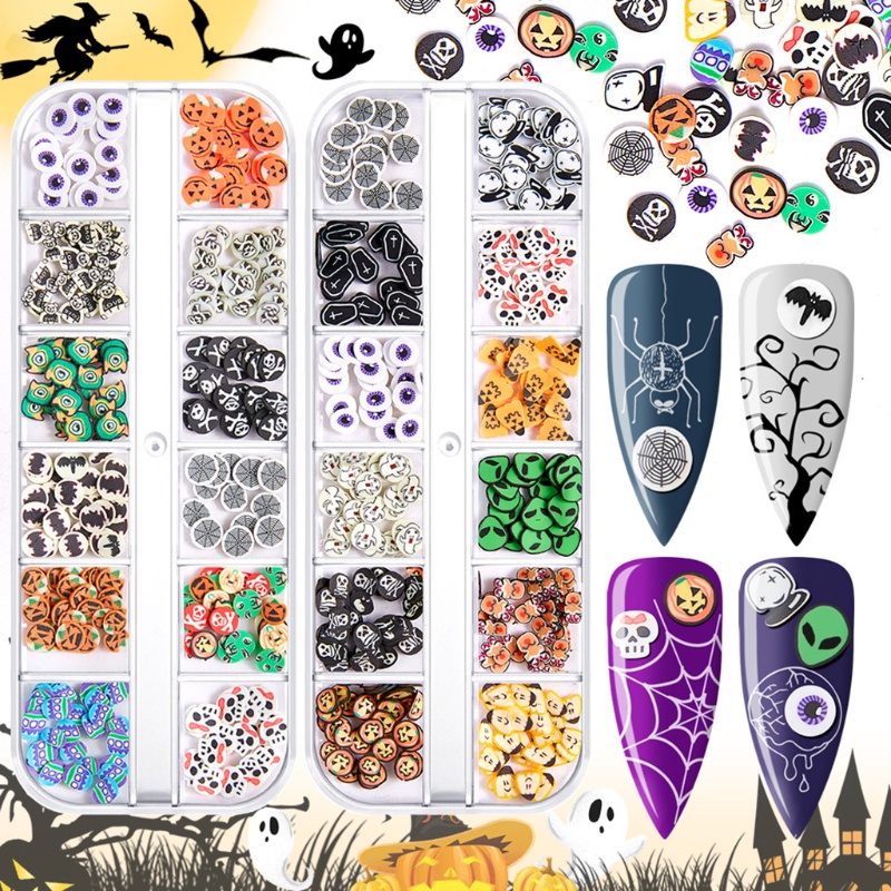 Zzz Stiker Decal Motif Halloween Untuk Dekorasi Nail Art