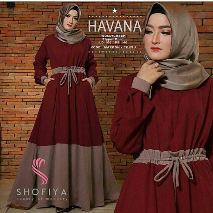 Havana Dress Syari / Gamis Balotelli / Gamis Jumbo / Baju Murah