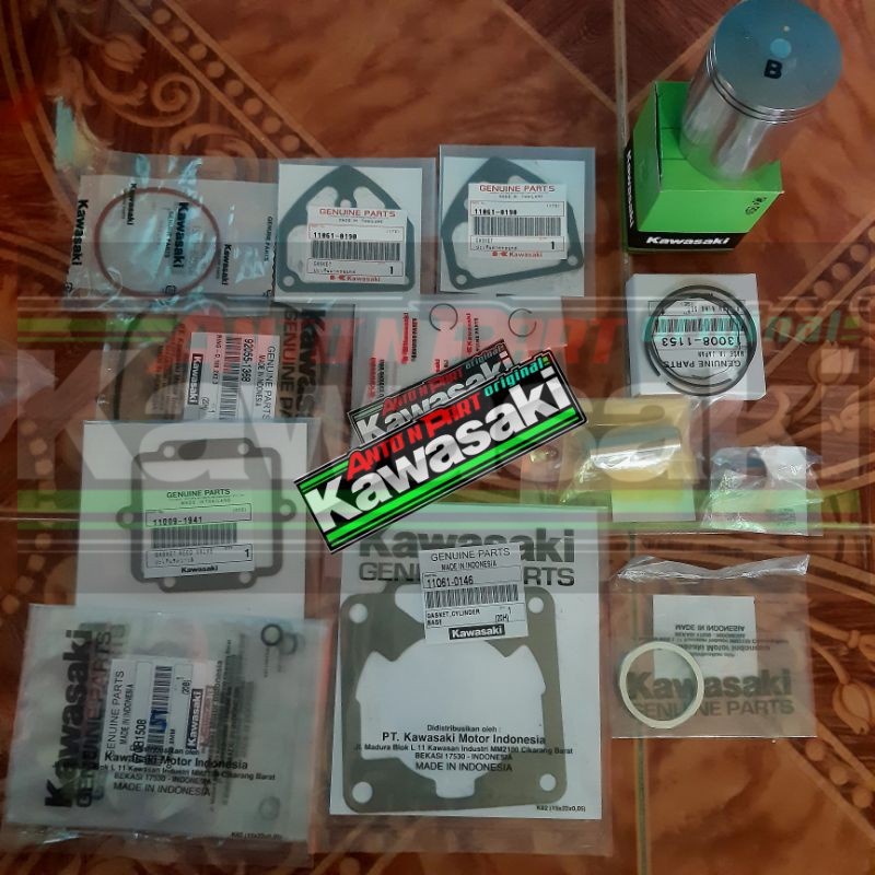 Piston seher set kit standar ninja R Ss Rr 150 original kawasaki