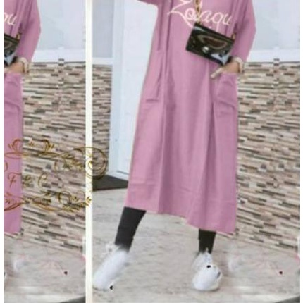 ֍ JF Atasan Tunik Kaos Babyterry Jumbo Wanita Muslimah Terbaru zola LD110 PB 100 ▲