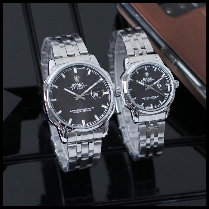 Jam Tangan Couple Rolex Model Original Date On Harga Sudah Sepasang