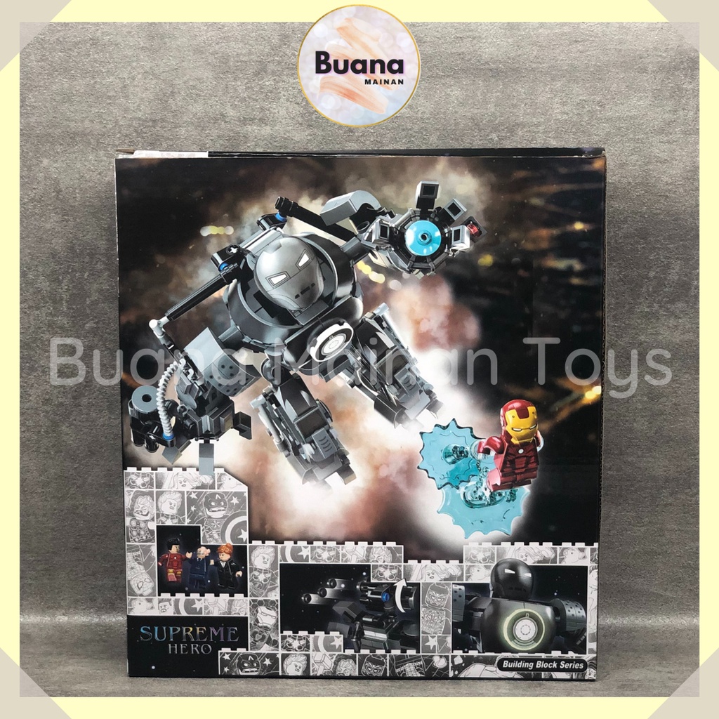 BRICK IRON MONGER MAINAN EDUKASI ANAK BLOCK COWO BRICKS BLOCK AVENGER IRON MAN ROBOT WAR 60089