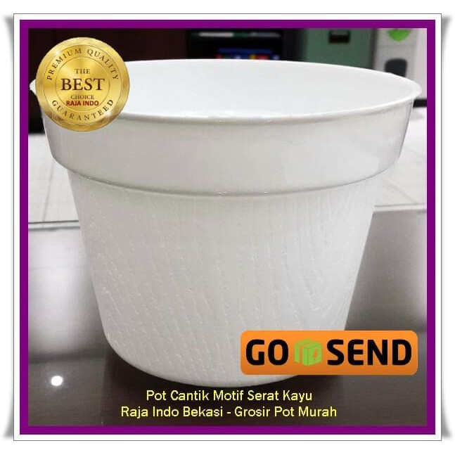 Pot Bunga 15cm / King Mado 18 Putih  - Pot Plastik 15 Cm Pot Bibit Putih Murah Pot Tawon 15 18 20 21