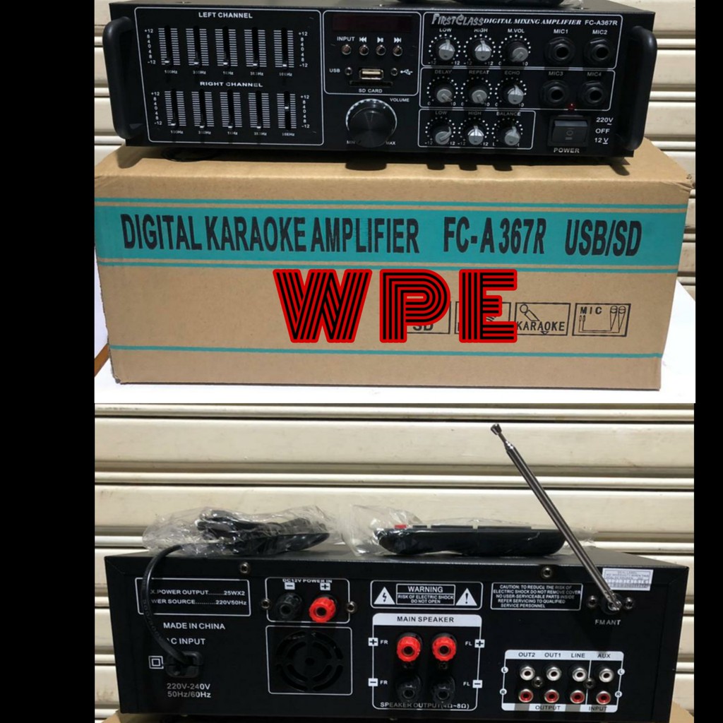 AMPLIFIER KARAOKE FIRSTCLASS FC A367R ampli fca367r