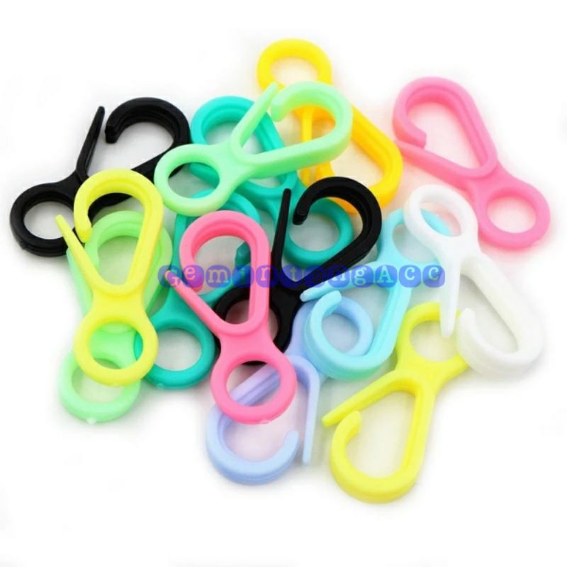 25Pcs Stopper Kait masker Hook kewkew Plastik/Kakait kew kew kokot udang plastik gesper lobster plastik