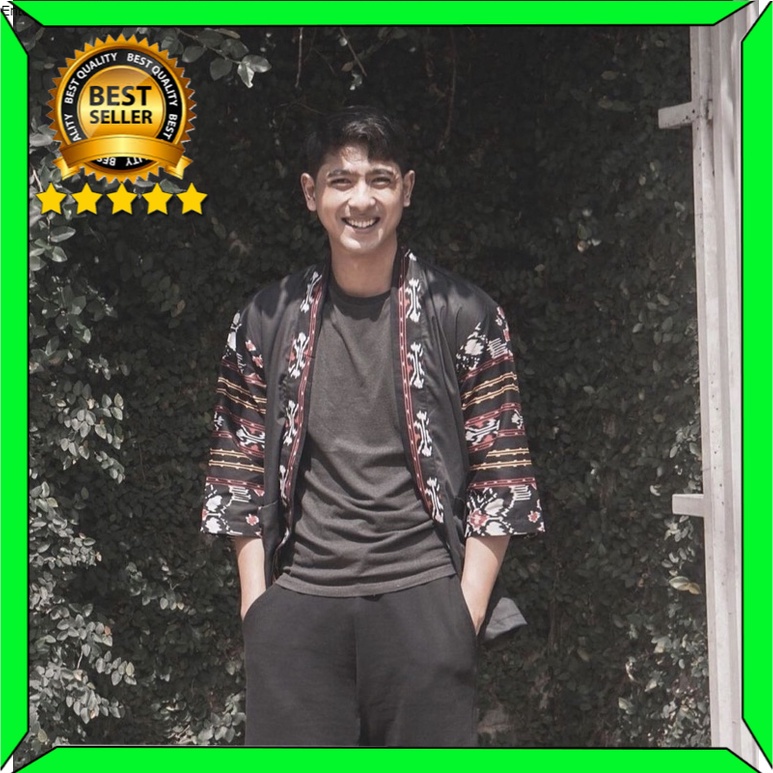 KIMONO SONGKET / TENUN OUTER UNISEX BATIK KAMPUS TROSO PEKALONGAN OUTWEAR OUTFIT KONDANGAN CARDIGAN 