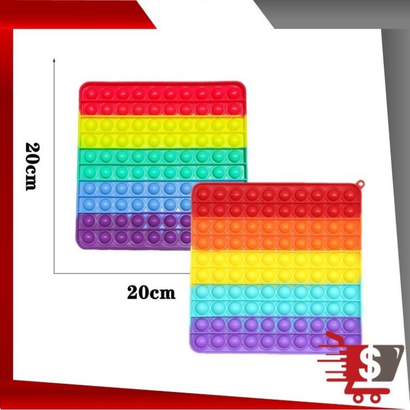 BPT - M7071 Mainan Anak Pop It Ukuran Besar 100 Lubang Pop / Fidget Pop It / Push Bubble Pop It Toys