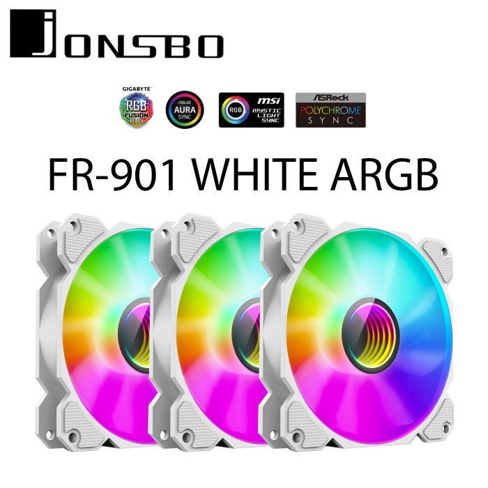 JONSBO FR-901 WHITE ARGB FAN CASE 3IN1 FAN CASING RGB