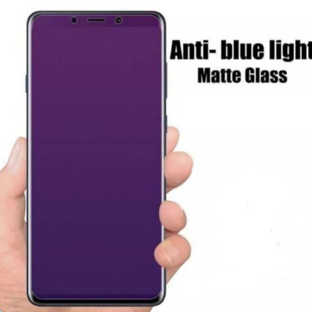 Tempered glass Anti minyak BLUE Glare SAMSUNG M31 A51 A71 A50 A50S A70 A31 anti gores