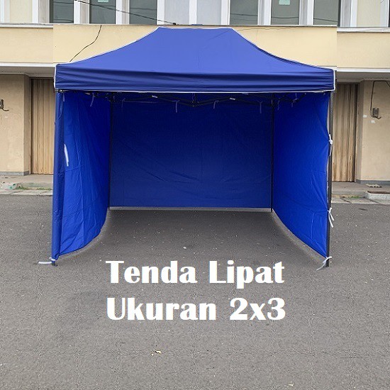 Tenda Lipat 2x3 Lengkap Dinding Polos 3 Sisi
