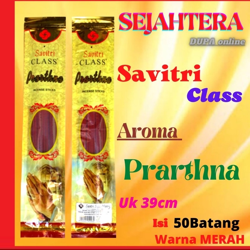 Dupa Hio Savitri Class “Prarthna” Pouch 39cm 50btg Merah