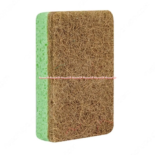 Proclean Spons 3pcs Scrubber Sisal Cellulose Sponge Spon Cuci Piring Coklat Hijau Serat Dari Tumbuhan Pro Clean