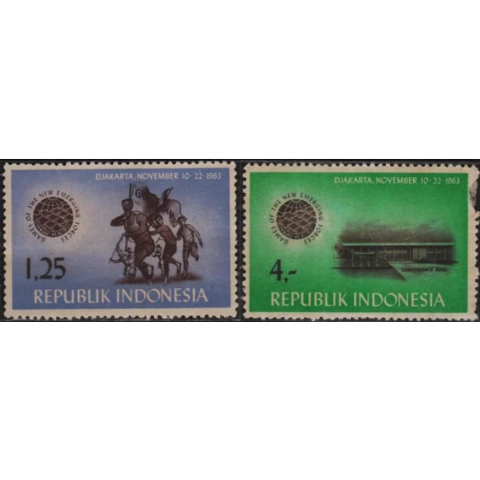 

Perangko Filateli G73 Indonesia Mint 2v 10.11.1963 Games Of The New Emerging Force #412-414