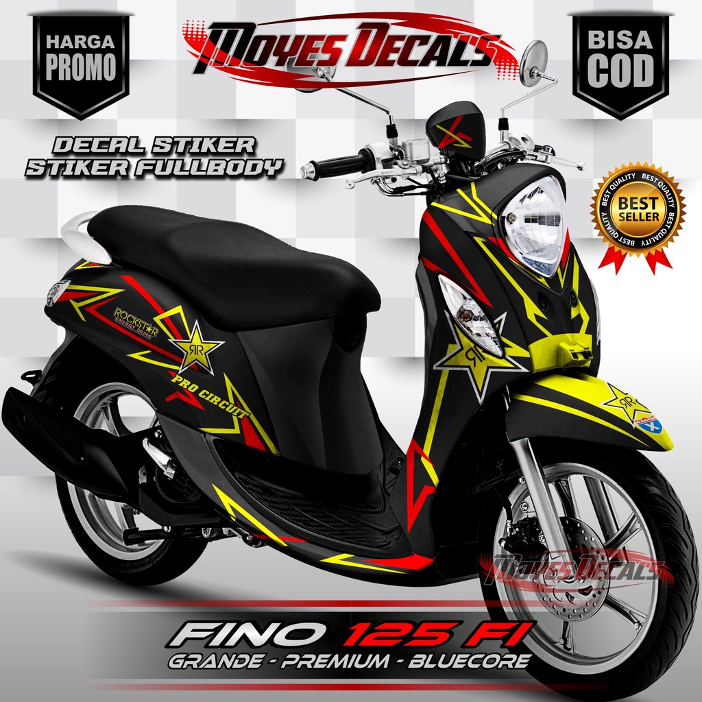 decal fino 125 fi premium grande full body rockstarr