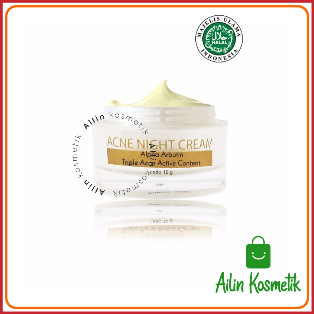 MAGGIE GLOW ACNE NIGHT CREAM BPOM by AILIN