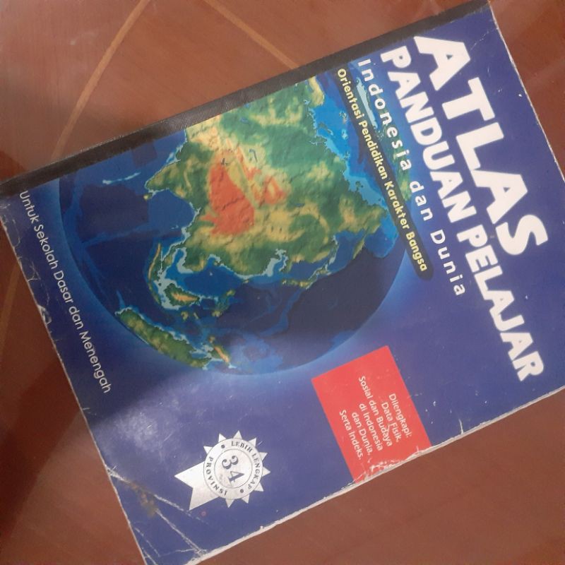 SALE Atlas Panduan Pelajar Indonesia dan Dunia 34 Provinsi bekas