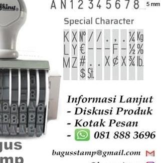 

Stempel Manual Huruf Angka 10 Digit 5mm 5 mm Shiny N 310A / N-310A - Stempel Saja
