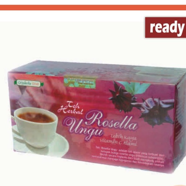 

Teh Rosella Ungu.Teh kaya Akan Vit C. Asli Produk Griya Herba. kemaan teh celup isi 20 Kantong