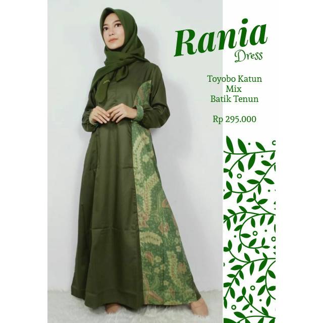 GAMIS AL HALLY RANIA DRESS ARMY
